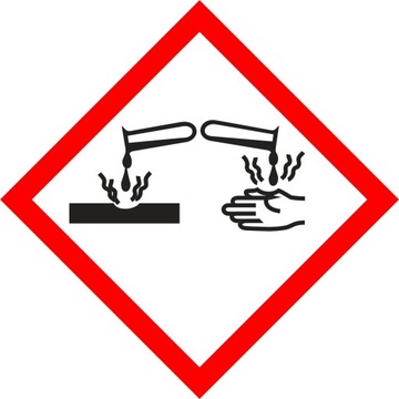 Naklejka Piktogram GHS05 Substancje żrące 10x10