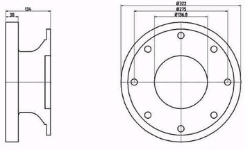 TARCZA HAM IVECO EUROCARGO 75 80 100 ZIMMERMANN