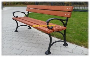 CITY BENCH сад парк POMORSKA Чугунные ножки с подлокотником 150