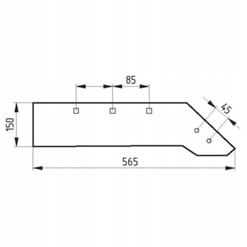 Нож Unia Tur правый PO387 1117511000 P0387