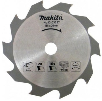 MAKITA Piła Tarcza do drewna 165x20 10z D-03327