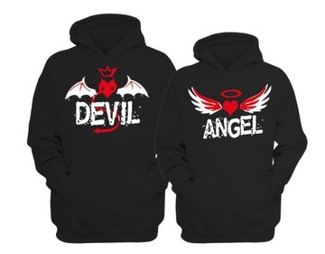 кофты для пар с капюшоном DEVIL и ANGEL размер L