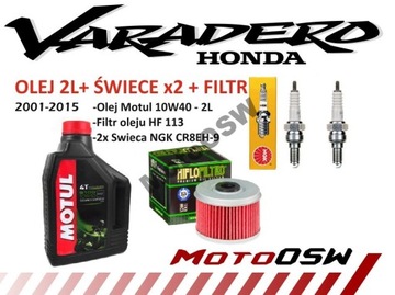 Honda Varadero 125 XL olej MOTUL + ŚWIECE + FILTR