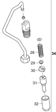 Форсунка в сборе HATZ 1B30 EPA 2 - 01389601