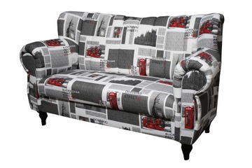 Sofa LONDON Chesterfield Anglia Kanapa Fotel Szara