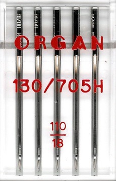 Igły półpłaskie do maszyn do szycia Organ uniwersalne 130/705H 5x '110