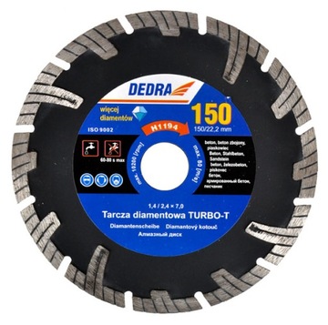 TARCZA DIAMENTOWA TURBO DO CIĘCIA BETONU 230/22,2