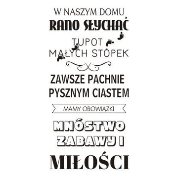 Napis na ścianę naklejka - tupot małych stópek 164