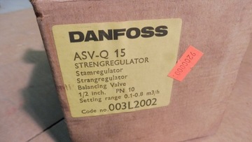 БАЛАНСИРОВОЧНЫЙ ЗАПОРНЫЙ КЛАПАН DANFOSS ASV-Q 15 1/2'