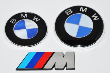 emblematy na kołpaki BMW 70mm elastyczne 4szt