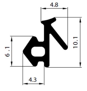 Уплотнитель для пластиковых окон ПВХ S-834X