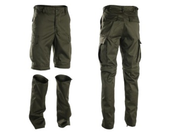 Тактические треккинговые брюки-боевики 2-в-1 Mil-Tec BDU Zip-Off Olive M