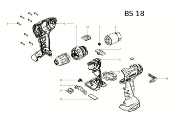 Двигатель 18В отвертки Metabo BS 18