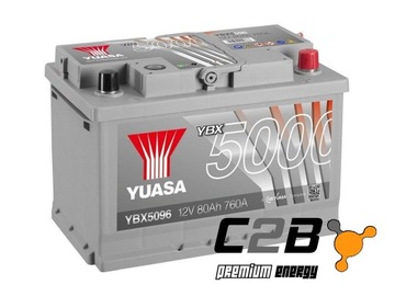 AKUMULATOR YUASA YBX5096 80Ah Żyrardów