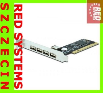 Плата контроллера USB 2.0 5 портов NEC PCI Щецин