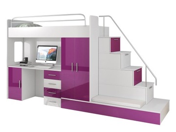 фото ориг. №2, Bunk bed raj 5 with a table complete with a table 2 mattresses - free of charge seat
