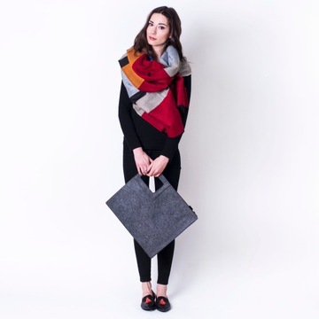 Szaleo duża TOREBKA filcowa SHOPPER tr15119-1