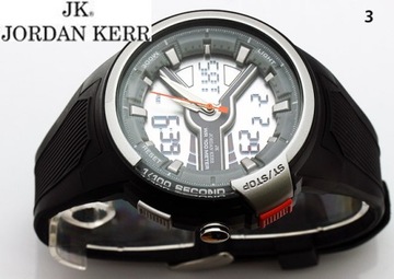 Отличные часы Jordan Kerr DUAL TIME, БЕСПЛАТНАЯ коробка