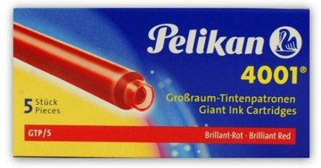 NABOJE DO PIÓR PELIKAN DŁUGIE CZERWONE