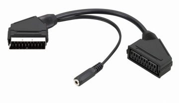 Adapter EURO SCART wt/gn + JACK 3,5mm gn. THOMSON