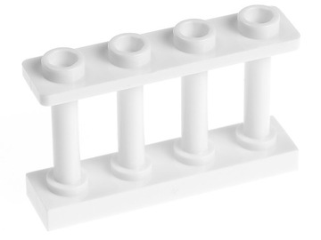 LEGO Płotek żeberkowy 1x4x2 15332 6047813 biały