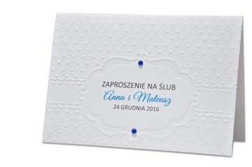 ZAPROSZENIA ŚLUBNE TŁOCZONE ZAPROSZENIA NA ŚLUB **