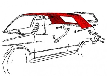 Черный потолок VW Golf 1 Cabrio Mk I