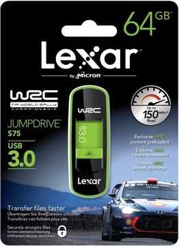 Быстрый флэш-накопитель Lexar S75 64 ГБ WRC 150 МБ/с