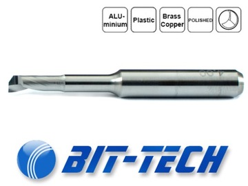 VHM Cutter 1 Feather 4 x 21 мм для алюминиевого плекси из ПВХ