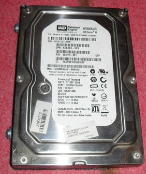 HDD WD CAVIAR SE WD800AAJS-60B4A0 80 GB SATA