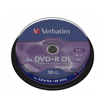 VERBATIM DVD+R DL 8.5GB 8x Торт 10 шт лучший!