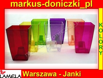 Горшок Finezja Orczyk 12,5x12,5 h20 - цвет (28) бордовый