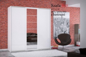 Szafa Przesuwna garderoba z lustrem 200/200/60