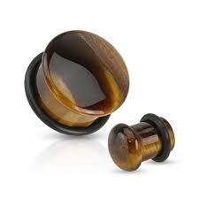 TUNEL PLUGI TUNEL PLUG O-RING KAMIEŃ TIGER EYE10mm