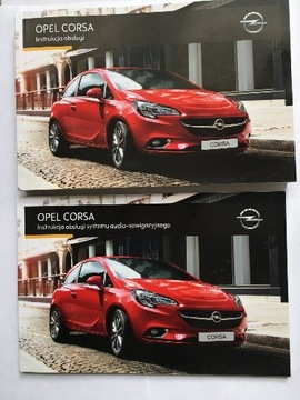 OPEL CORSA E instrukcja obsługi komplet 2014- radio nawigacja telefon