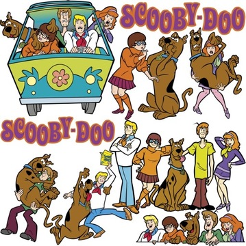SCOOBY DOO ogromne naklejki ścienne 100x100cm