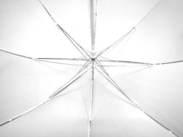 parasol do ślubu falbanka ŚLUBNA biała i srebrna
