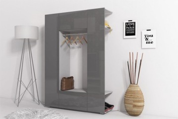 Garderoba CUBE 2 Szary + Grafit mat