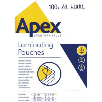Пленка для ламинирования APEX 80mic A4 100 футболок