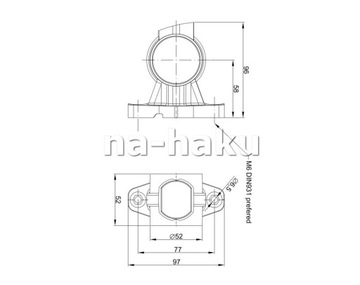 LAMPA OBRYSOWA ROGOWA OBRYSÓWKA KRÓTKA LEWA LAWETA NACZEPA