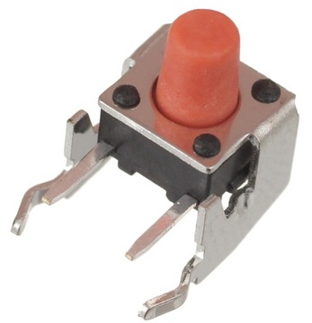 Mikroprzycisk THT P062 6x6x7.5 czerwony