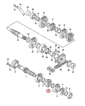 РЕЖИМ ЗВЕЗДОЧКИ 3-Й СКОРОСТИ SUZUKI DRZ 400 RMX 250 OEM FV