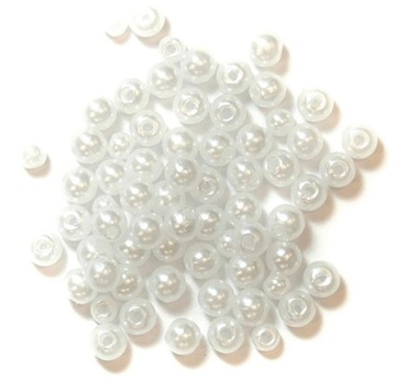 KORALIKI PEREŁKI PERŁOWE Z DZIURKĄ 8MM 50g 150 SZT