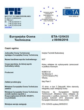 Клей на основе смолы ХИМИЧЕСКИЙ АНКОР NCF 410 NOBEX x 12