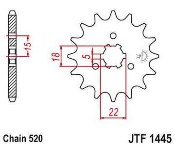 Передняя выходная звездочка KAWASAKI KX 125 13 зубьев