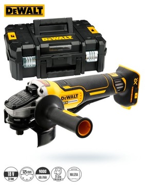 Бесщеточная шлифовальная машина DeWalt DCG406NT 125 мм, 18 В.