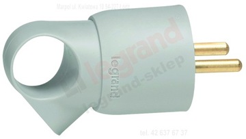 ВИЛКА LEGRAND С РУЧКОЙ 2P+Z БЕЛАЯ 50103