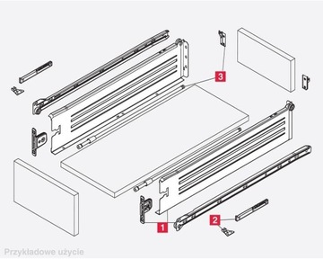 Боковины металлические METALBOX для ящика WHITE 350/86