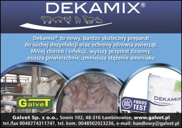 DEKAMIX sucha dezynfekcja ściółki podsypka a'25kg