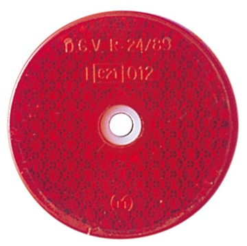 Красный круглый отражатель с диаметром отверстия 60 мм